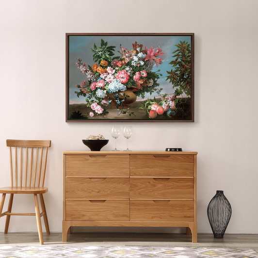 Jean-baptiste Monnoyer,Flowers And Fruit, 17th Century,large wall art,framed wall art,canvas wall art,large canvas,M1673