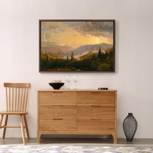 Jasper Francis Cropsey,Sunset after a Storm in the Catskill Mountains,large wall art,framed wall art,canvas wall art,large canvas,M1621