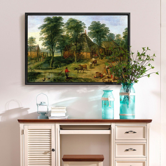 Jan the Younger Brueghel,The Farmyard,large wall art,framed wall art,canvas wall art,large canvas,M1613