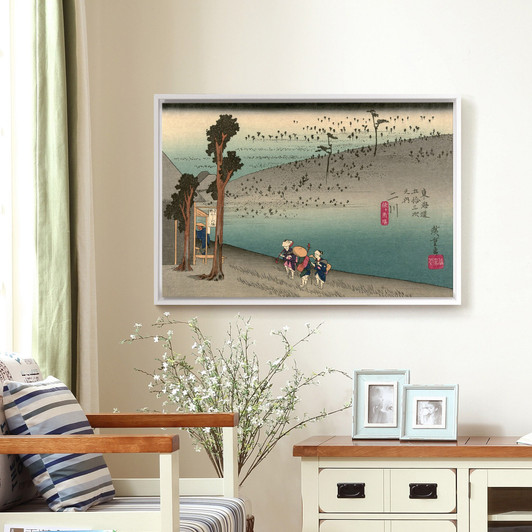 Hiroshige,Futagawa,Three women are walking,japanese painting,large wall art,framed wall art,canvas wall art,large canvas,M1522