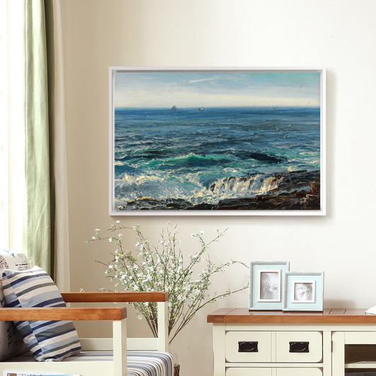 Henry Moore,Seascape 1877,large wall art,framed wall art,canvas wall art,large canvas,M1501