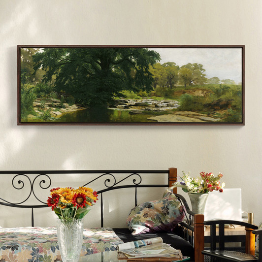 Hamilton Hamilton,Stream scenery in the forest,canvas print,canvas art, canvas wall art,extra large canvas art,large canvas wall art p145