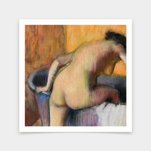Edgar Degas,Bather Stepping into a Tub,art prints,Vintage art,canvas wall art,famous art prints,V7019