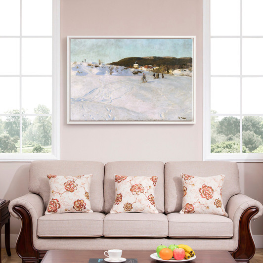 Frits Thaulow,Winter in Vestre Aker,large wall art,framed wall art,canvas wall art,M1393