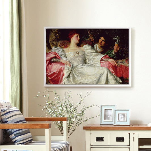 Frank Dicksee,An Offering, 1898 By Frank Dicksee,large wall art,framed wall art,canvas wall art,M1352