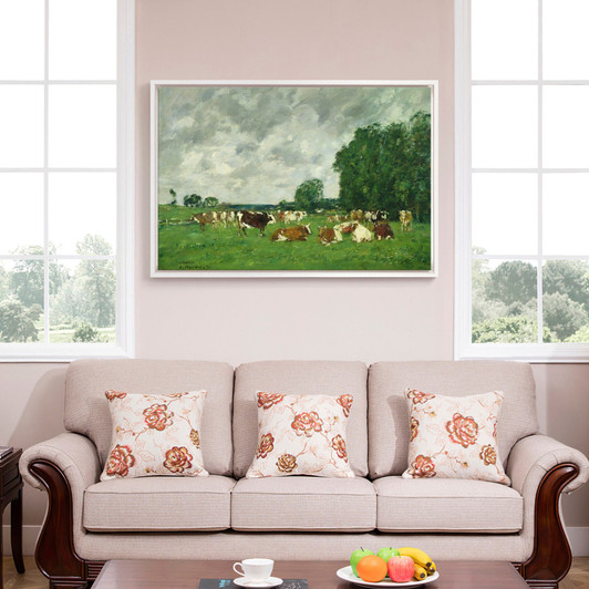 Eugene Louis Boudin,Cows in a Pasture,large wall art,framed wall art,canvas wall art,M1307