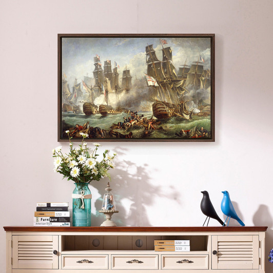 English School,The Battle of Trafalgar,large wall art,framed wall art,canvas wall art,M1271
