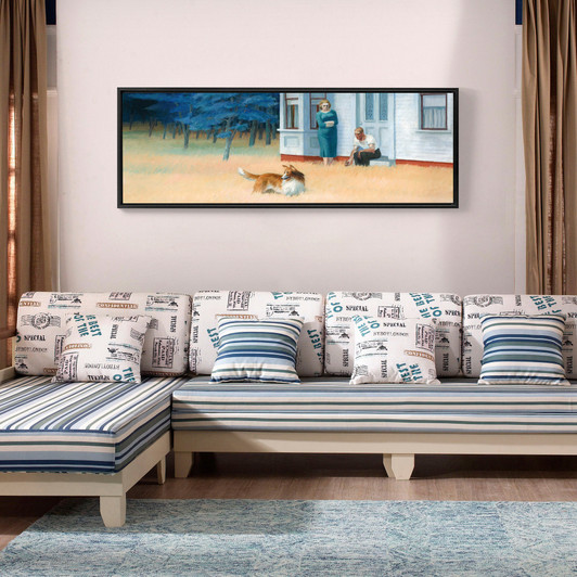 Edward Hopper,Cape Cod Evening,Villa scenery,canvas print,canvas art, canvas wall art,extra large canvas art,large canvas wall art p93