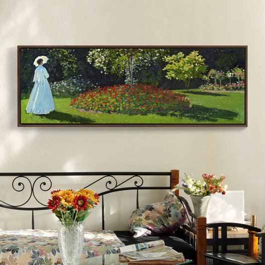 Claude Monet,Woman in the Garden.Sainte Adresse,canvas print,canvas art, canvas wall art,extra large canvas art,large canvas wall art p78