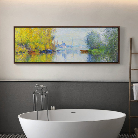Claude Monet,Autumn on the Seine Argenteuil,River scenery,canvas print,canvas art, canvas wall art,extra large canvas art,large canvas p38