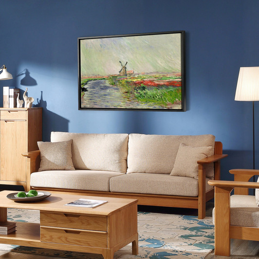 Claude Monet,Tulip Field in Holland,large wall art,framed wall art,canvas wall art,M1180