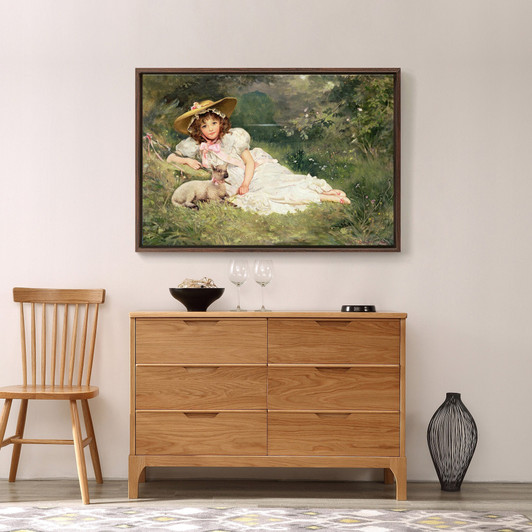 Arthur Dampier May,The Little Shepherdess,large wall art,framed wall art,canvas wall art,M1013