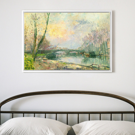 Albert Charles Lebourg,View of the Seine Paris,large wall art,framed wall art,canvas wall art,M943