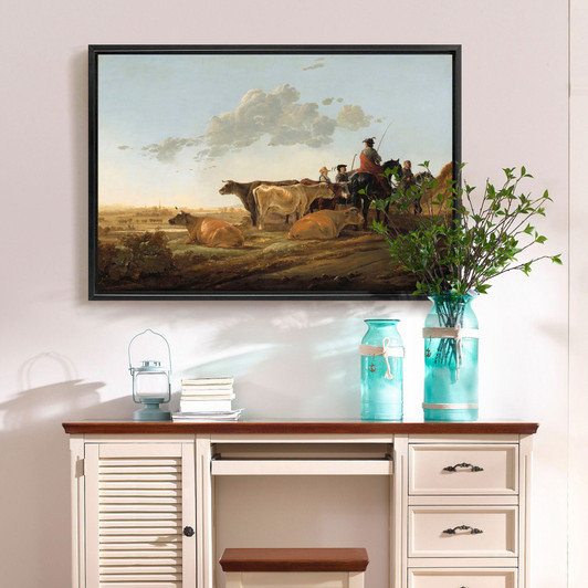 Aelbert Cuyp,Landscape with Herdsmen,large wall art,framed wall art,canvas wall art,M924