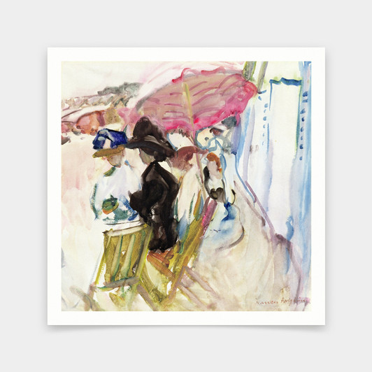 Frances Hodgkins,At The Beach,art prints,Vintage art,canvas wall art,famous art prints,V7054