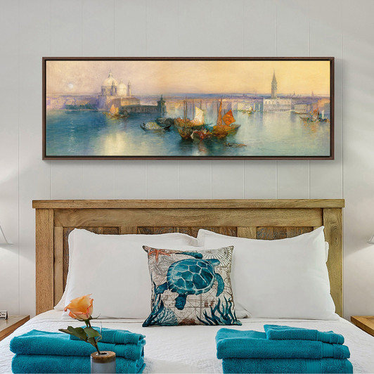 Thomas Moran,Venice from the Tower of San Giorgio,Above Bed Decor,Narrow Horizontal Wall Art,large wall art,framed wall art,canvas wall,M166