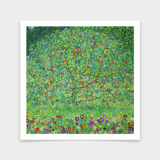 Gustav Klimt-,Apple Tree I,Estates of Ferdinand and Adele Bloch-Bauer,art prints,Vintage art,canvas wall art,famous art prints,V7098