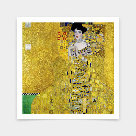 Gustav Klimt,Portrait of Adele Bloch-Bauer I, 1907,art prints,Vintage art,canvas wall art,famous art prints,V7115