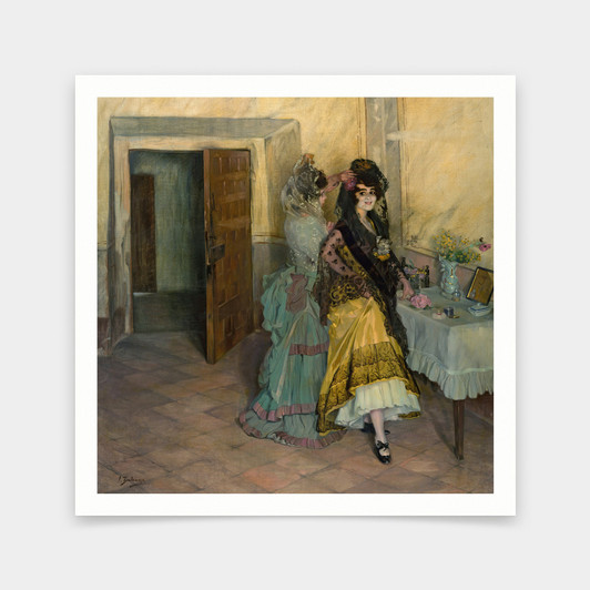 Ignacio Zuloaga,Preparation for a Bullfight,art prints,Vintage art,canvas wall art,famous art prints,V7148