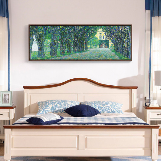 Gustav Klimt,Avenue to Schloss Kammer,Narrow Horizontal Wall Art ,large wall art,framed wall art,canvas wall art,M77