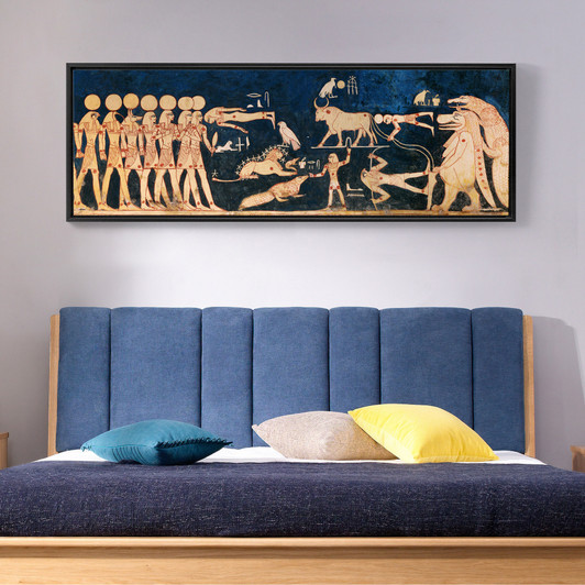 Egyptian art,Mural paintings in the Tomb of Seti,Narrow Horizontal Wall Art ,large wall art,framed wall art,canvas wall art,M54