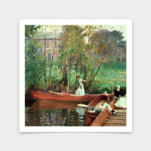 John Singer Sargent,A Boating Party ,art prints,Vintage art,canvas wall art,famous art prints,V7174