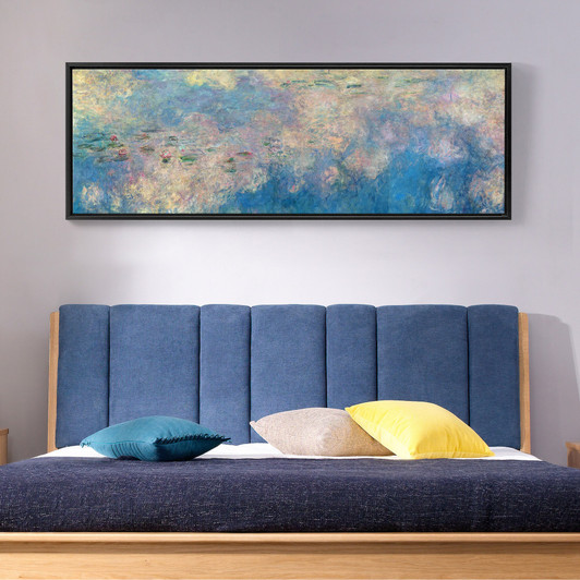 Claude Monet,The Waterlilies  The Clouds,Narrow Horizontal Wall Art ,large wall art,framed wall art,canvas wall art,M39