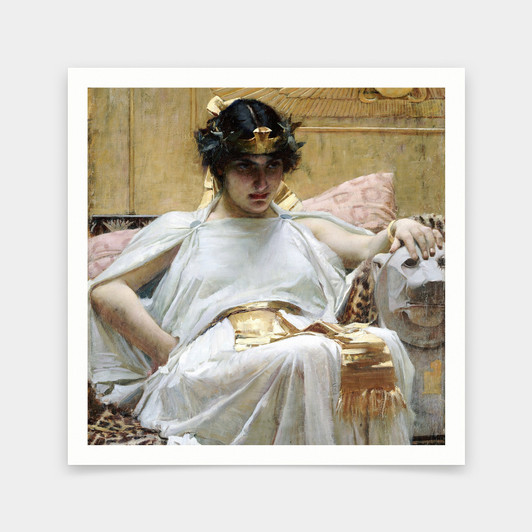John William Waterhouse,Cleopatra, C.1887,art prints,Vintage art,canvas wall art,famous art prints,V7178