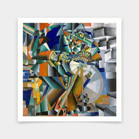 Kasimir Malevich,The Knife Grinder or Principle of Glittering, 1912,art prints,Vintage art,canvas wall art,famous art prints,V7185
