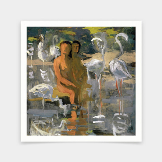 Paul Altherr,Flamingos,art prints,Vintage art,canvas wall art,famous art prints,V7212