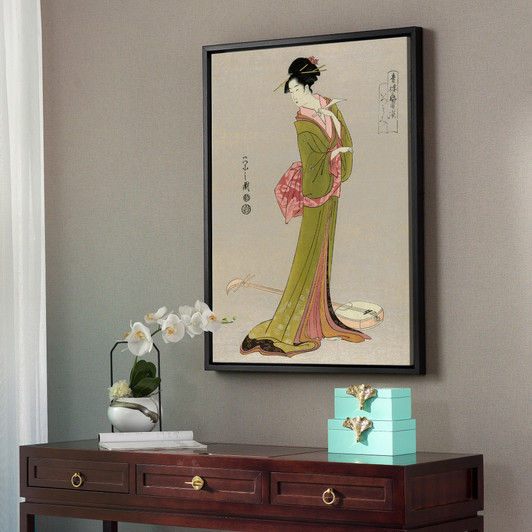 Hosoda Eishi,Japanese Geisha,Japanese Painting,Large Wall Art,Framed Wall Art,Canvas Wall Art,Large Canvas,M2584