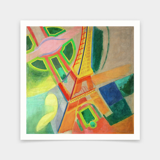 Robert Delaunay,Eiffel Tower, circa 1924,art prints,Vintage art,canvas wall art,famous art prints,V7249