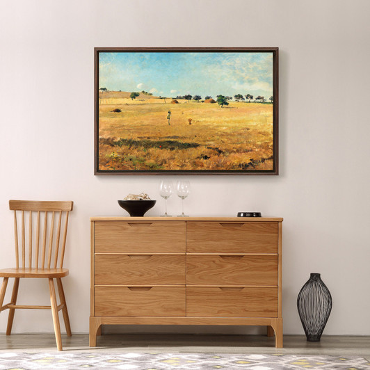 Silva Porto,The Harvest,Lumiar,Autumn Wheat Field Scenery,Canvas Print,Canvas Art,Canvas Wall Art,Large Wall Art,Framed Wall Art,P2085