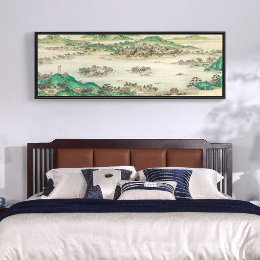 West Lake Scenery, Landscape Painting,Canvas Print,Canvas Art,Canvas Wall Art,Large Wall Art,Framed Wall Art,Asian Wall Art,Chinese Art P337