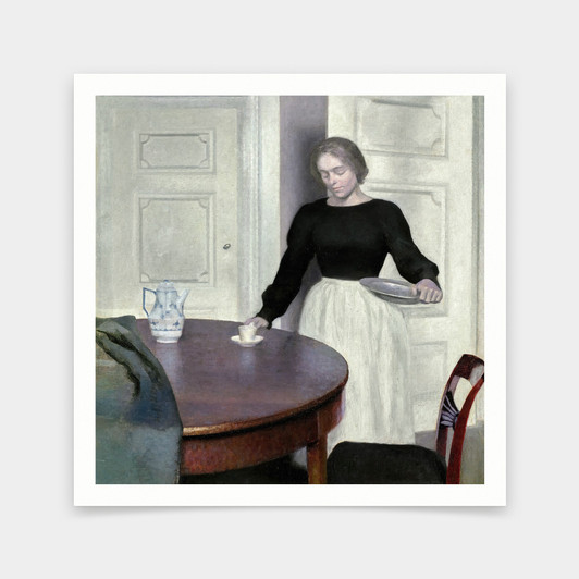 Vilhelm Hammershoi,Interior, Strandgade 30, 1899,art prints,Vintage art,canvas wall art,famous art prints,V7281
