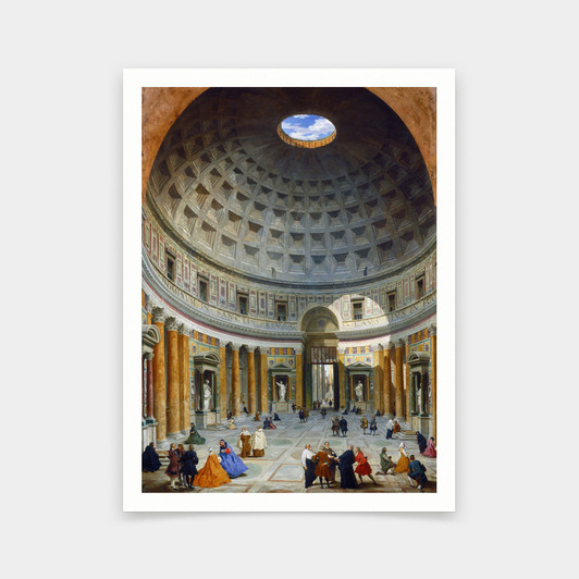 Giovanni Paolo Panini,Interior of the Pantheon,art prints,Vintage art,canvas wall art,famous art prints,V5862