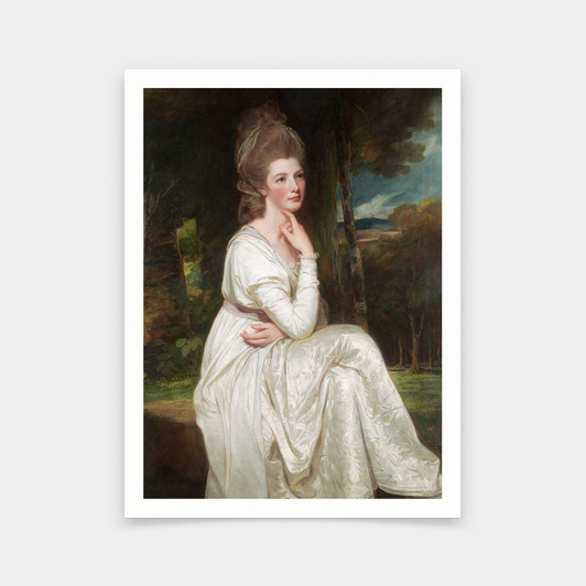 George Romney,Lady Elizabeth Stanley, Countess of Derby,art prints,Vintage art,canvas wall art,famous art prints,V5797