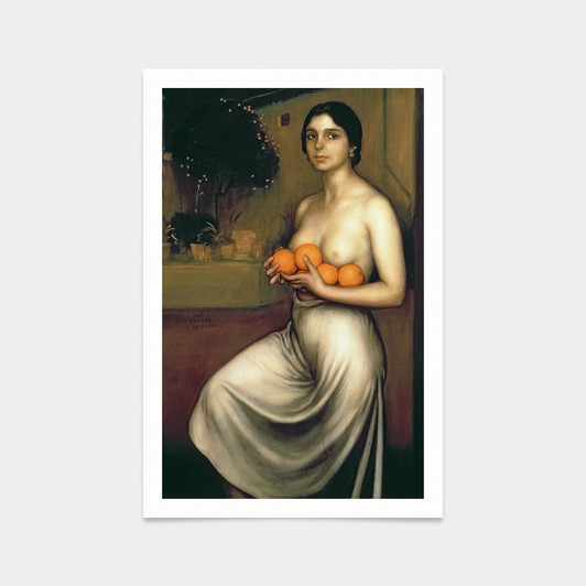Julio Romero de Torres,Oranges and Lemons,art prints,Vintage art,canvas wall art,famous art prints,V2696