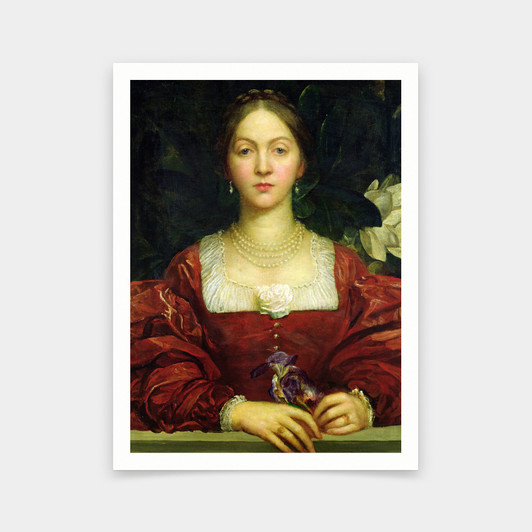 George Frederick Watts,Portrait of Countess of Airlie,art prints,Vintage art,canvas wall art,famous art prints,V5789