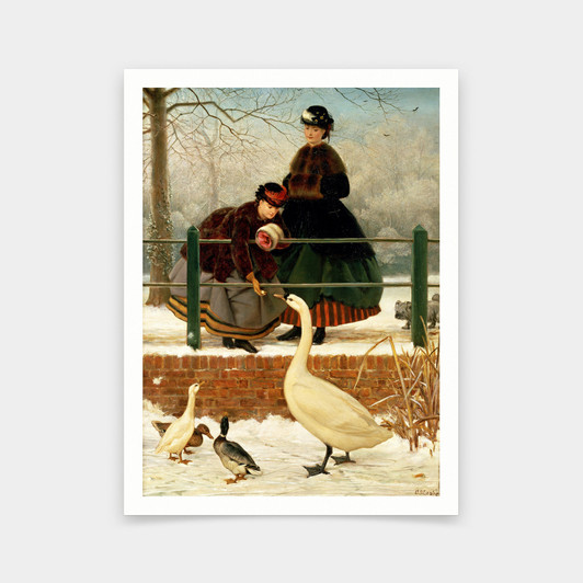 George Dunlop Leslie,Frozen Out,art prints,Vintage art,canvas wall art,famous art prints,V5782