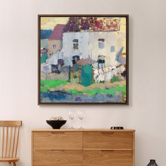 Rik Wouters,White Façades and Garden at Bosvoorde,large wall art,framed wall art,canvas wall art,large canvas,M7247