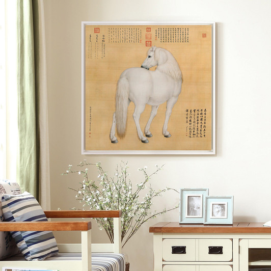 Lang shining,Chinese Horse Art ii,Horse Wall Art,large wall art,framed wall art,canvas wall art,large canvas,M7191