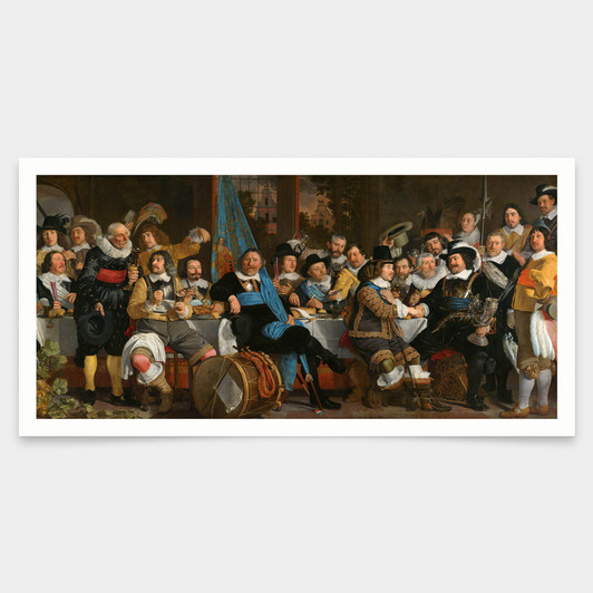 Bartholomeus van der Helst,Banquet at the Crossbowmen's Guild in Celebration of the Treaty of Munster,art prints,Vintage art,V7795