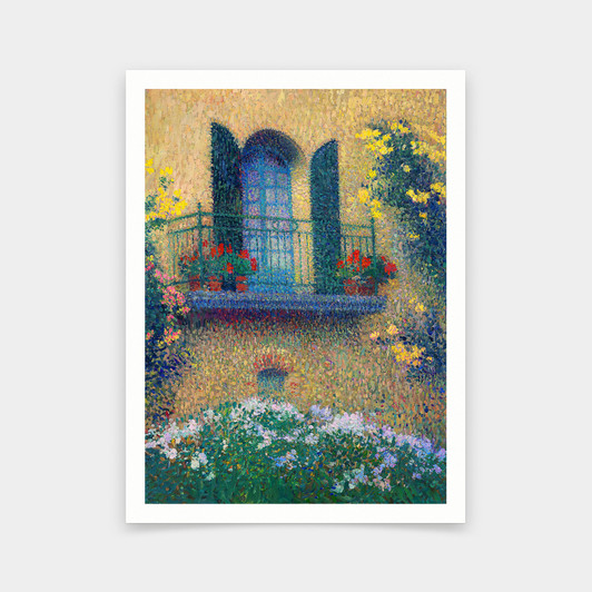 Henri Martin,The balcony of Jaures,art prints,Vintage art,canvas wall art,famous art prints,V5978