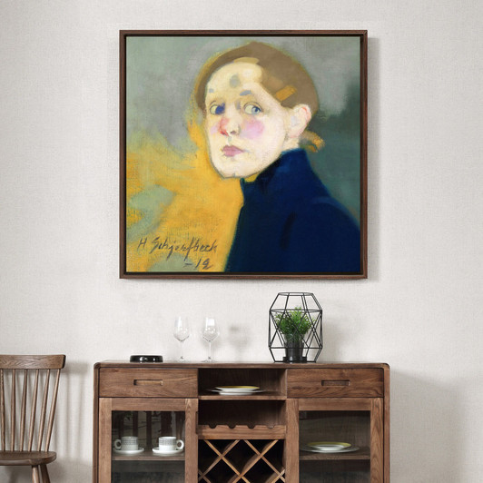 Helene Schjerfbeck,Self-Portrait, 1912,large wall art,framed wall art,canvas wall art,large canvas,M7122