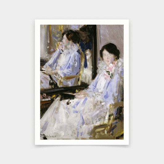 Francis Campbell Boileau Cadell,Girl In Blue,art prints,Vintage art,canvas wall art,famous art prints,V5697