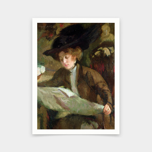 Eugene Carriere,The Morning Read,art prints,Vintage art,canvas wall art,famous art prints,V5654