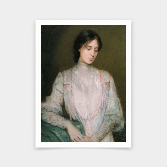 J. Alden Weir,A Gentlewoman,art prints,Vintage art,canvas wall art,famous art prints,V6059