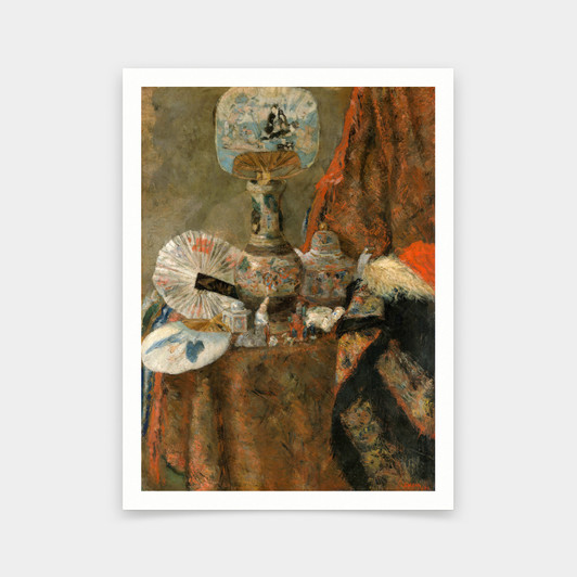 James Ensor,Still Life with chinoiseries,art prints,Vintage art,canvas wall art,famous art prints,V6069