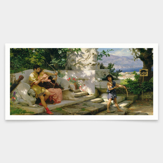 Hendrik Siemiradzki,A Dangerous Lesson,art prints,Vintage art,canvas wall art,famous art prints,V7831